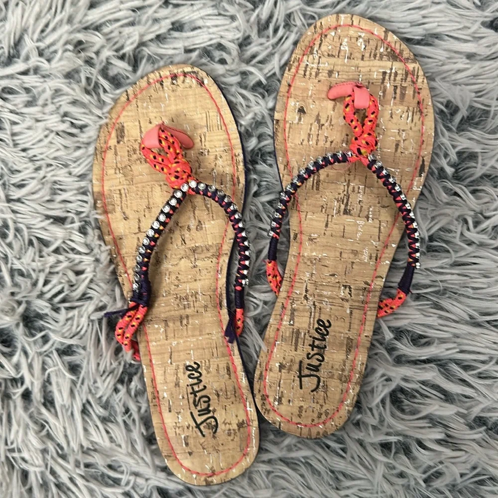 5/$15 Justice Cork Sandals